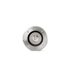Gulvindbygningslampe GEISER 180 / 38° rund, justerbar, passabel IP67, rustfrit stål, satin 
