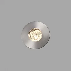 floor recessed luminaire GRUND 80 (INCL HONEYCOMB) 350MA round, rigid, passable IP67, stainless steel, satined dimmable