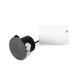 floor recessed luminaire GRUND 80 (INCL HONEYCOMB) 350MA round, rigid, passable IP67, black, anodised dimmable