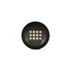 floor recessed luminaire TRAS 25L / 13° / 700MA 12 flames, rigid IP67, black matt dimmable