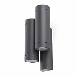Udendørs wall luminaire STEPS 4-flammer GU10 IP44, mørkegrå 