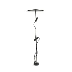 Gulvlampe CLAP 1266 2-flammer LED IP65, sort 
