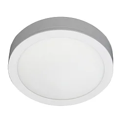 overflade lampe flad, rund, egnet til VDU-arbejdsstationer IP54, pulverlakeret, hvid dæmpbar