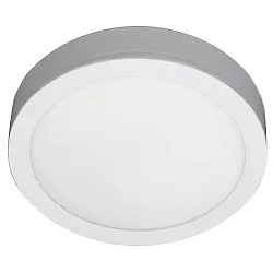 overflade lampe flad, rund, egnet til VDU-arbejdsstationer IP54, pulverlakeret, hvid dæmpbar