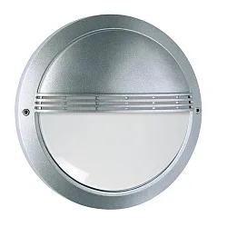 Udendørs wall luminaire med gitter IP65, sølv 