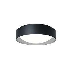 wall and ceiling luminaire PREMIUM ARCHITEKTUR Ø 30,8cm round IP40, black, metal grey dimmable
