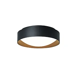 Væg- og Loftlampe PREMIUM ARCHITEKTUR Ø 30,8cm rund IP40, sort, kobberbrun dæmpbar