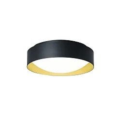 Væg- og Loftlampe PREMIUM ARCHITEKTUR Ø 30,8cm rund IP40, guld, sort dæmpbar