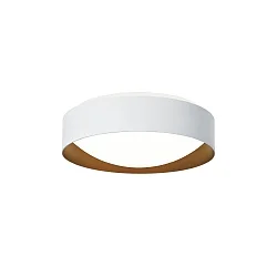 Væg- og Loftlampe PREMIUM ARCHITEKTUR Ø 30,8cm rund IP40, hvid, kobberbrun dæmpbar