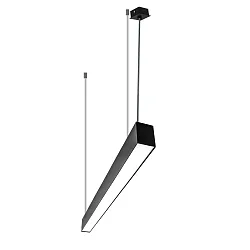 Lysbøjle MICROPAL®, UGR<19 / 1407MM / 830 DALI styrbar, direkte, med suspensionssæt IP40, sort dæmpbar