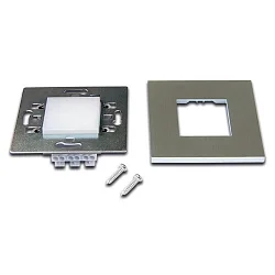 LED Væg Indbygningslampe LED Wall F til Indbygnings- og hulrumsdåser, IP20, 7.5 x 7.5cm, 230V, 1.8W 3000K 90lm, rustfrit stål