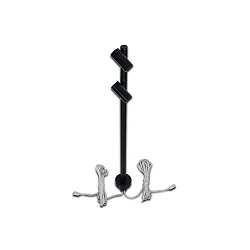 LED Duo Spot for object lighting, height stepless to 30cm, 24V DC, CRi >90, rotatable/ swivelling, 2x 1.5W 3000K 38°, black