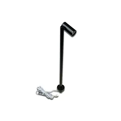 LED Mono Spot til Objektbelysning, højde trinløs op til 30cm, 24V DC, Cri >90, drejeligt/ svingbar, 1.5W 4000K 38°, sort