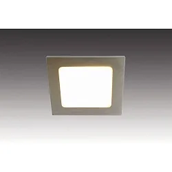 LED Recessed luminaire FAQ 58 with surface light, 3W, 3000K, IP20, brushed stainless steel