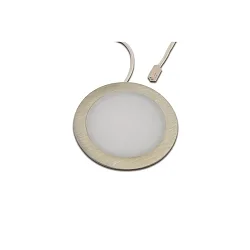 Recessed LED area light luminaire FAR 68-LED, IP44, round, LED24 connection, CRi>90, 3000K 270lm 110°, inox