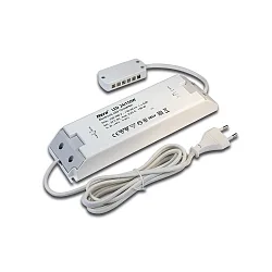 Transformer LED 24/150W L, Mains connection cable 200cm with Europlug, 12-fold distributor