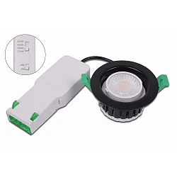 outdoor recessed luminaire ECO R 68 rigid, CCT Switch, multipower, wired through IP65, black, white dimmable