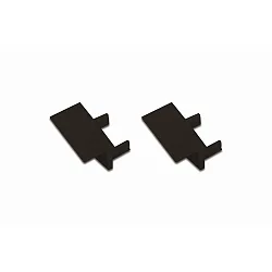 Endkappe FOR 9MM MILLED-IN PROFILE + 4MM STRIPS mekanisk, sæt med 2, venstre-højre, sort mat