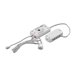 Mini bevægelsesdetektor PIR 2 med 20cm LED-24 stikkabel, 20cm + 11-foldet-distributør, hvid