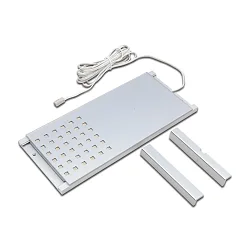 Flat LED Under-cabinet luminaire LED L-Pad, with LED 24 connection, CRi >90, dimmable, 7.5W 3000K 480lm 110°, alu anodised