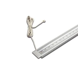Flat LED Recessed luminaire LED IN-Stick HR for milled groove, IP44, asymmetrical, cover clear, 83cm, 20W 4000K 100°, CRI> 95
