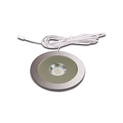 LED Indbygningsspot AR 78-LED, rund, Ø 9cm, med LED-24 stik, CRi >95, blændfri, stiv, 7.5W 3000K 450lm 80°, rustfrit stål