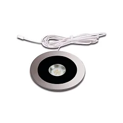 LED Indbygningsspot AR 78-LED, rund, Ø 9cm, med LED-24 stik, CRi >95, blændfri, stiv, 7.5W 4000K 450lm 80°, sort