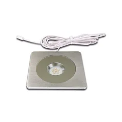 LED Indbygningsspot AQ 78-LED, firkantet, 9 x 9cm, med LED-24 stik, CRi >95, blændfri, stiv, 7.5W 3000K 450lm 80°