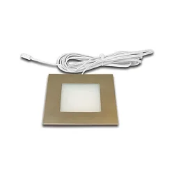 Flad LED Overfladelys Indbygningslampe FQ 68-LED, firkantet, IP44, med LED-24 forbindelse, CRi >90, 4W 4000K 270lm 110°