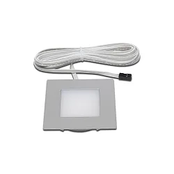 Dynamic LED Indbygnings Overfladelampe FQ 68-LED, firkantet, 4W 2700K 270lm 110°, rustfrit stål look