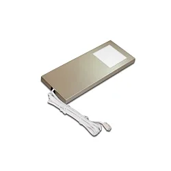 LED Skab armatur LED Slim-Pad F, IP20, homogen overfladelys, med LED-24 forbindelse, 5W 3000K, rustfrit stål look