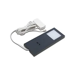 LED Skab armatur LED Slim-Pad F, IP20, med IR dæmper, homogen overfladelys, med LED-24 forbindelse, 5W 3000K, sort