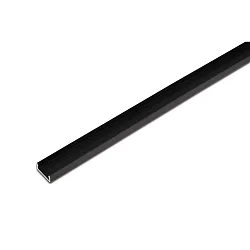 Sæt af 5 LED Overflade profil 15/8mm til dækningsprofil 15mm, længde 295cm, sort