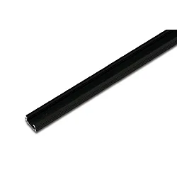 LED Indfræset profil A 24mm til dækningsprofil 15mm, til asymmetrisk belysning, længde 100cm, sort