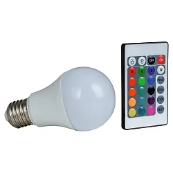 Heitronic LED Lyskilde E27, 7,5W, RGB + varm hvid