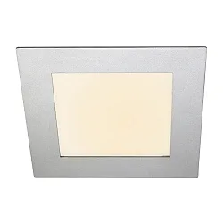 LED Indbygnings lys TOULOUSE PANEL, IP44, KANTET, 18x18cm, 11W 3000K 430lm, dæmpbar, sølv
