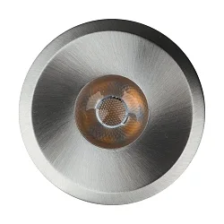 LED Indbygningsspot AUSTIN, børstet aluminium, 6W, varm hvid, rund