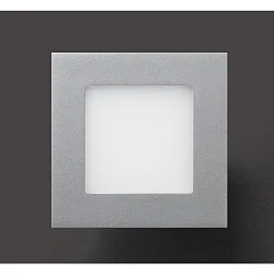LED Indbygningslampe NIZZA Panel, IP20, FIRKANTET, 10.7cm, 3.5W 2700K 95lm 120°, sølv