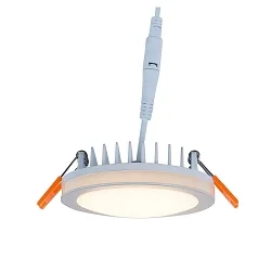 LED Indbygnings downlight AURORA med sidelysring, IP44, Ø 10cm, 10W 3000K 830lm, hvid