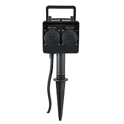 2-way energy distributor DUBAI with 1,5m connecting cable and plug