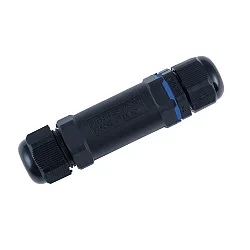 Kabelstik, 3 poler, 115x26,5mm, IP68, sort