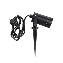 Jordspydslampe BURANO med stik GU10 IP44, sort dæmpbar