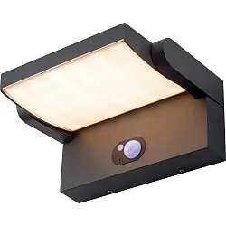 Solar væglampe ARONA drejelig, med sensor, lodret IP54, antracit 