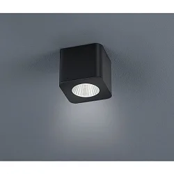 LED Loftlampe OSO LED Lampe til bad, firkantet, IP44, sort matt