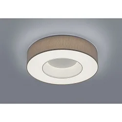 LED Loftlampe LOMO LED, IP20, hvid matt / skærm mokka