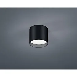 ceiling luminaire DORA round IP20, satined, black matt 
