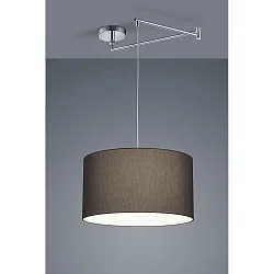 Pendant luminaire CERTO 2, E27, IP20, chrome / anthracite