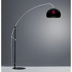 Standerlampe DORO E27 IP20, chrom, sort, sort mat
