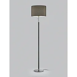 Standerlampe OPPO med skærm, med træk-koblingskæde E27 IP20, sort mat, sort chrom 