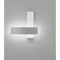 LED Væglampe DEX LED, IP20, hvid matt - aluminium poleret